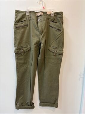 Natural Reflections Olive Green Straight Leg Cargo Pants